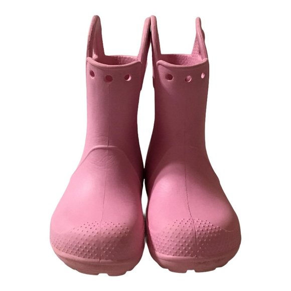 Crocs Toddler Girls Size 8 Pink Rainboots - Picture 4 of 8